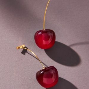 Anthropology Cherry Drop Earrings